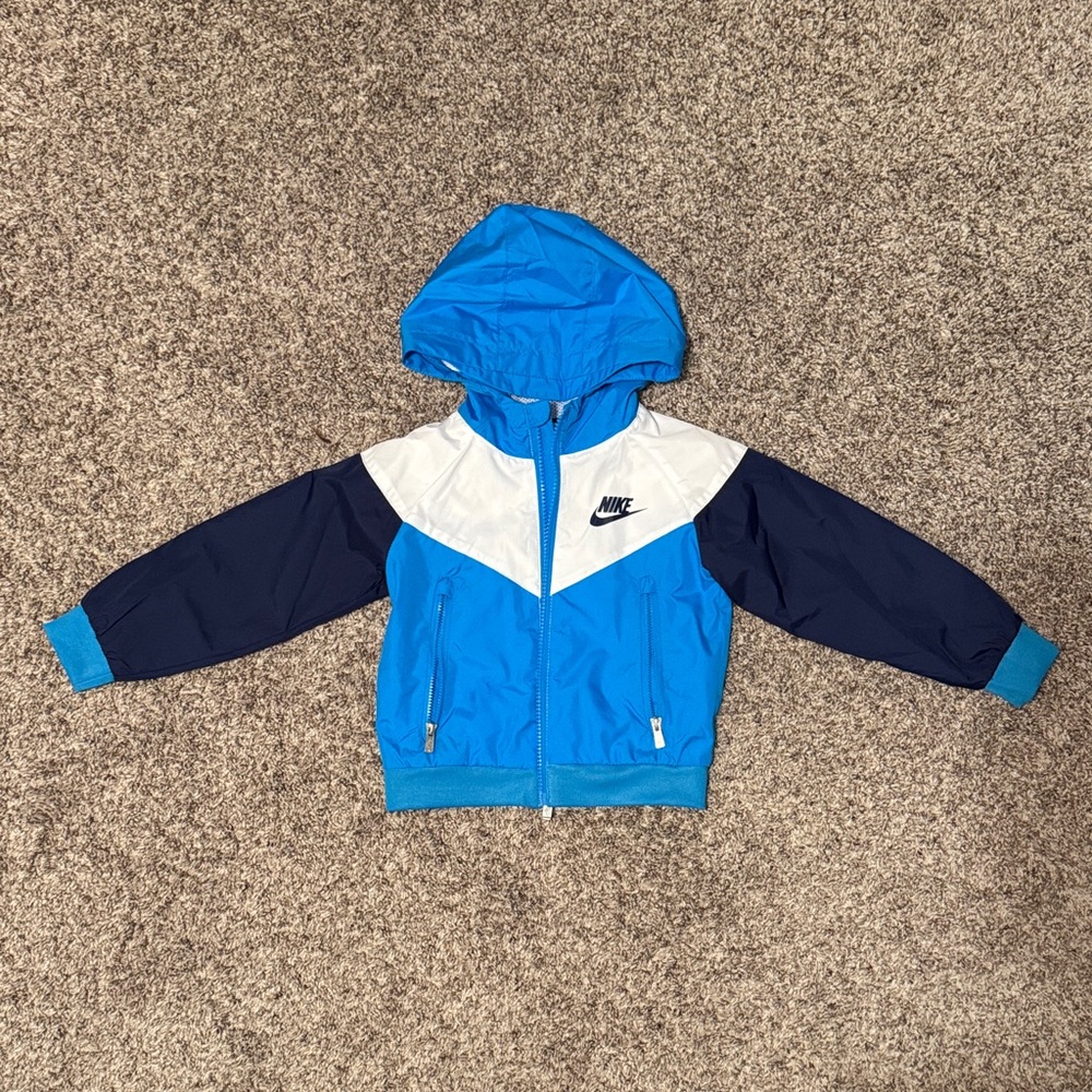 Nike Blue and White Kids' Jacket